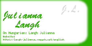 julianna langh business card